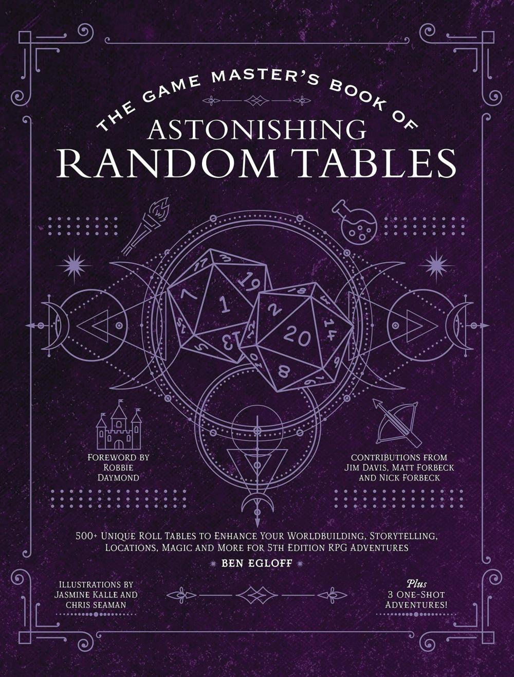 GAME MASTERS BOOK RANDOM TABLES RPG ADV HC 5E