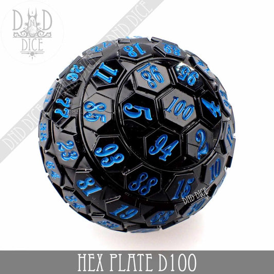 DNDDICE: D100 - Black with Blue