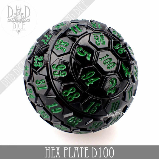 DNDDICE: D100 - Black with Green