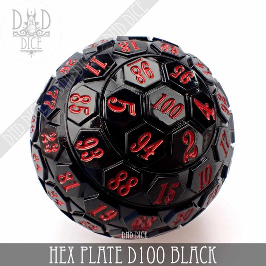 DNDDICE: D100 - Black with Red