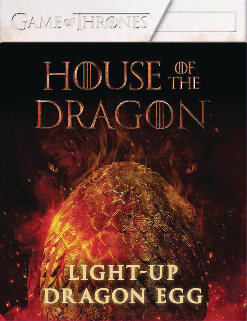 BOOK KIT HOUSE OF THE DRAGON LIGHT-UP DRAGON EGG - GOT - GAME OF THRONES