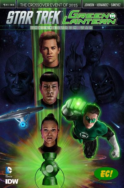 STAR TREK GREEN LANTERN #1 EC EXCLUSIVE VARIANT ADAM RICHES - EMERALD CITY (OF 6)