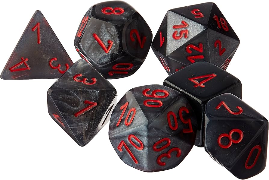 CHX VELVET 7 DIE BLACK / RED DICE