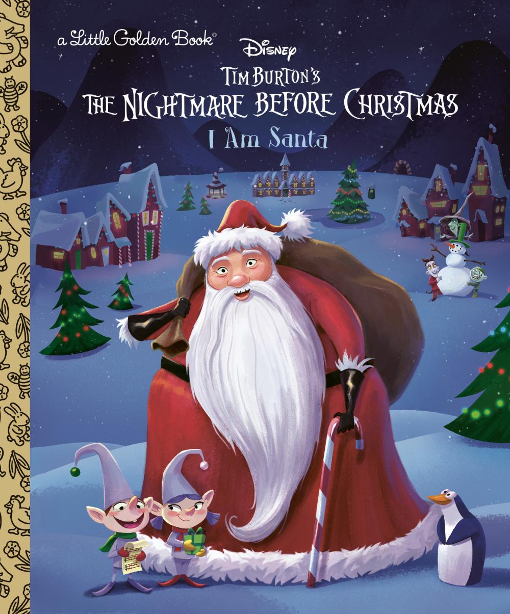 DISNEY TIM BURTONS THE NIGHTMARE BEFORE CHRISTMAS I AM SANTA LITTLE GOLDEN BOOK HC