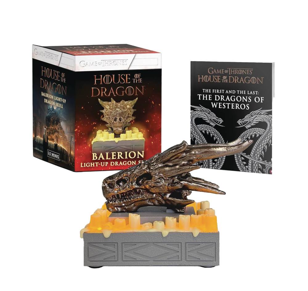 BOOK KIT HOUSE OF THE DRAGON BALERION LIGHT-UP DRAGON SKULL