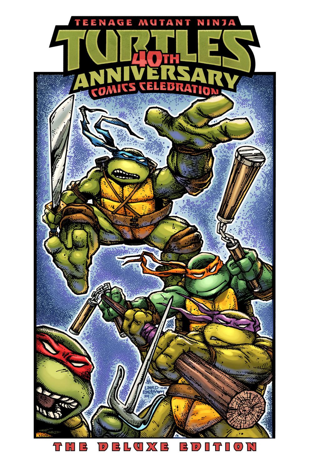 TEENAGE MUTANT NINJA TURTLES 40TH ANN COMICS CELEBRATION DLX ED HC TMNT