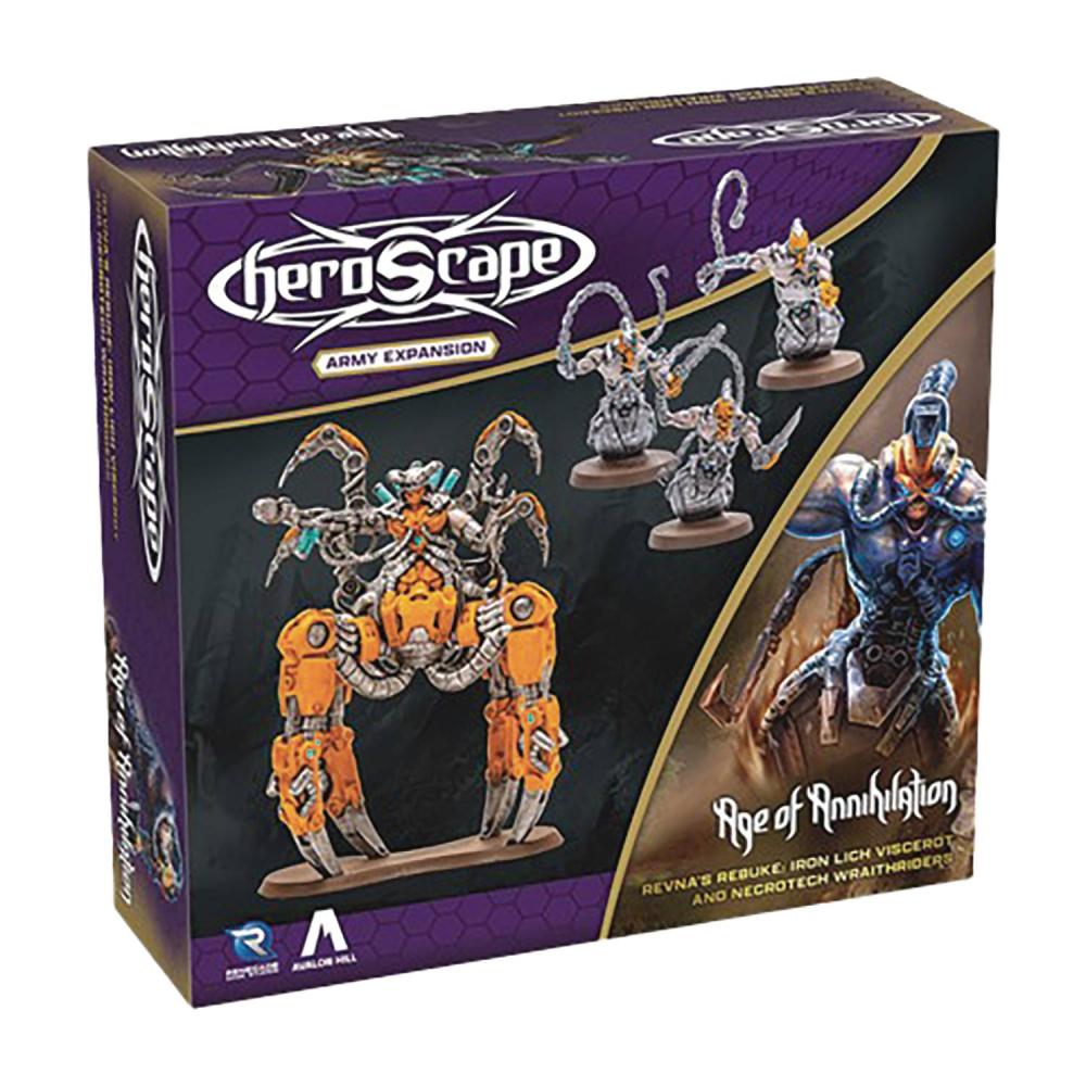 Heroscape: Revnas Rebuke - Iron Lich Viscerot and Necrotech Wraithriders Army Expansion