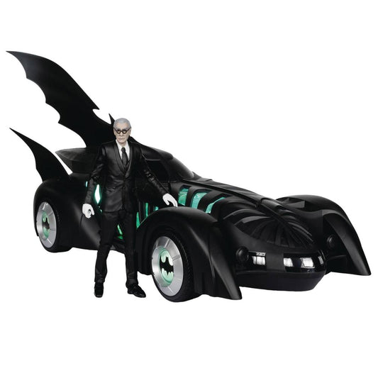 DC MULTIVERSE ALFRED PENNYWORTH & BATMOBILE BATMAN FOREVER MCFARLANE AF
