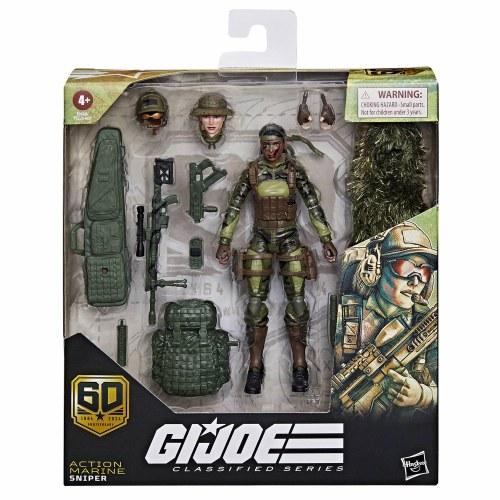 GI JOE CLASSIFIED LARGE ACTION MARINE SNIPER 6IN AF