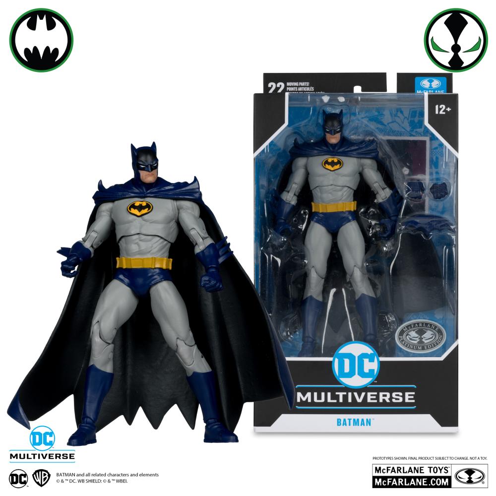DC MULTIVERSE BATMAN BATMAN VS SPAWN 1996 PLATINUM 7IN SCALE AF