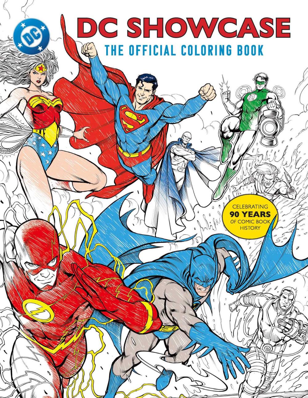 DC SHOWCASE THE OFFICIAL COLORING BOOK 90TH ANN SC