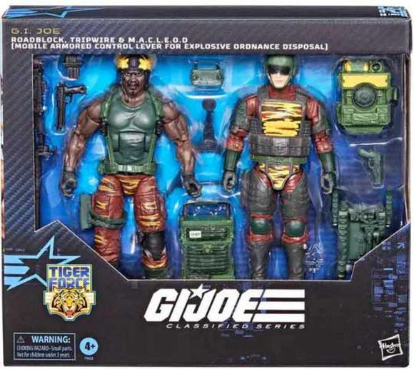 GI JOE CLASSIFIED ROADBLOCK AND TRIPWIRE TIGER FORCE 2 PACK 6IN AF