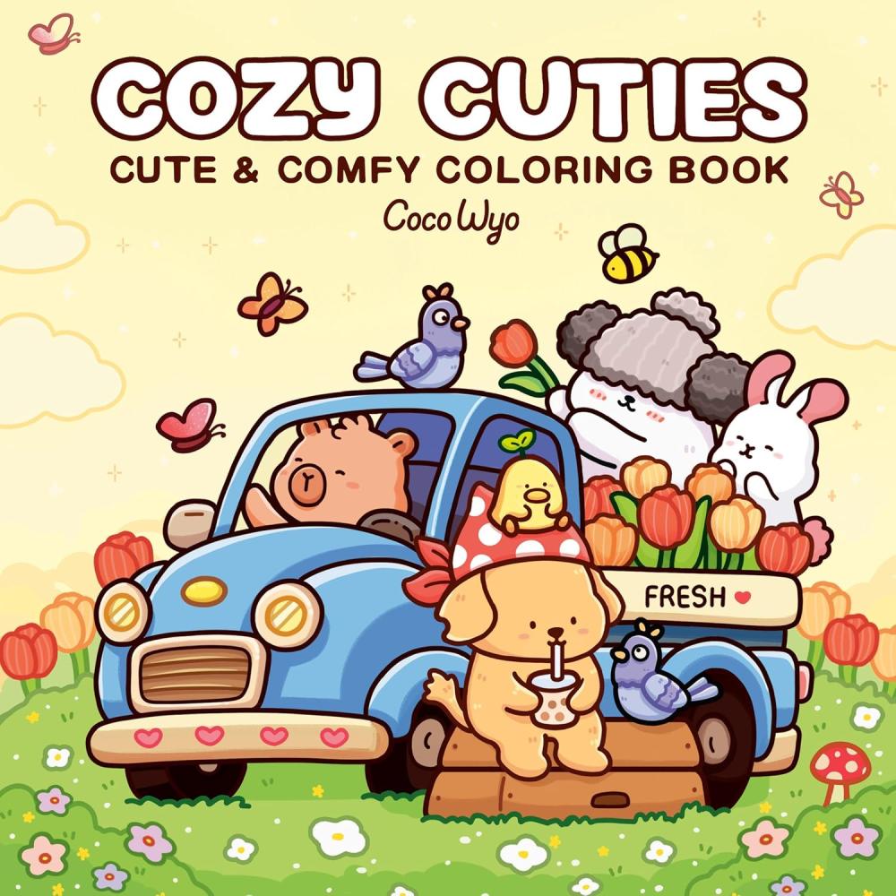 COZY CUTIES: CUTE & COMFY COLORING BOOK FOR ADULTS