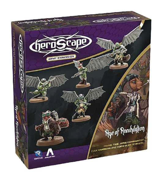 Heroscape: Rising Tide - Wing Commander Tuck Harrigan and Vorid Glidestriker Army Expansion