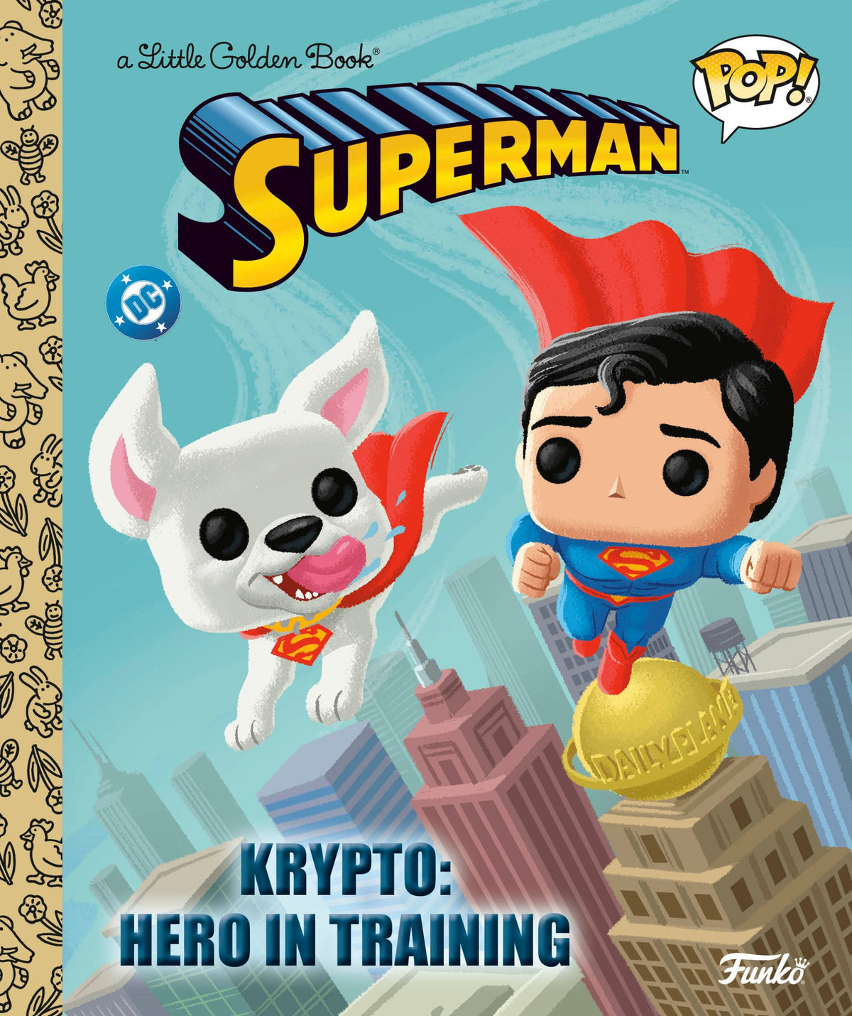 SUPERMAN AND KRYPTO LITTLE GOLDEN BOOK HC - FUNKO POP