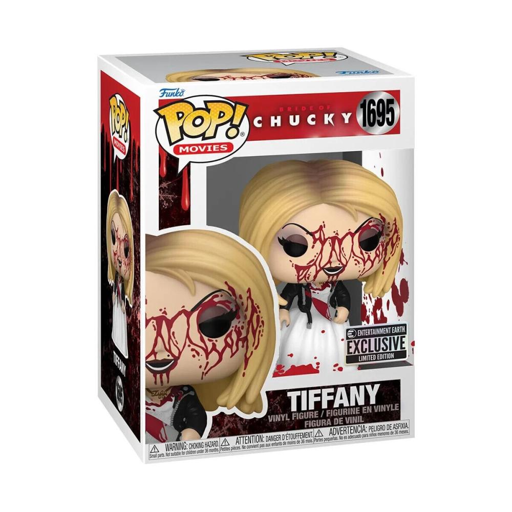 POP MOVIE BRIDE OF CHUCKY TIFFANY BLOODY EE VINYL FIG