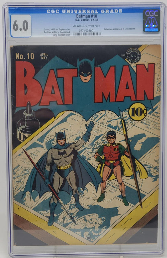 BATMAN #10 - DC 1942 - CGC 6.0 - EARLY CATWOMAN APPEARANCE