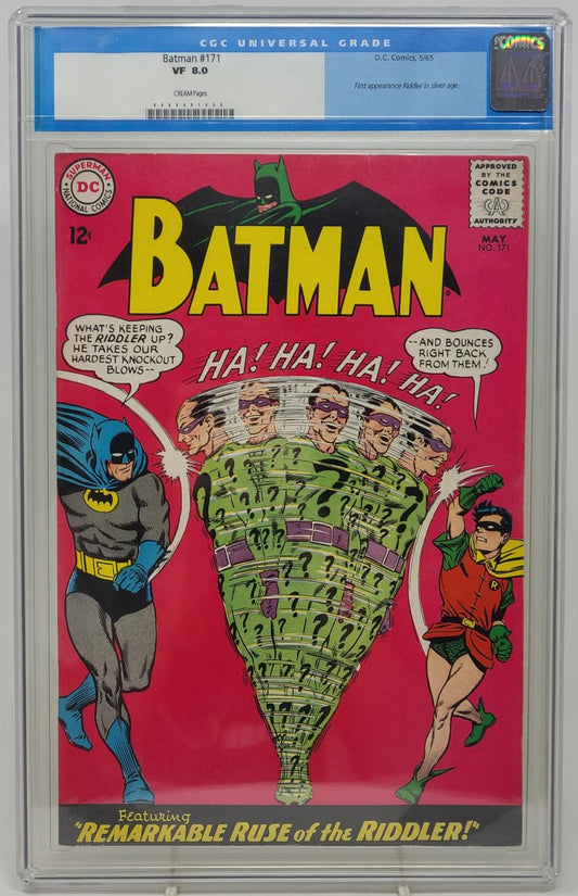 BATMAN #171 - DC 1965 - CGC 8.0 - 1ST SILVER AGE RIDDLER