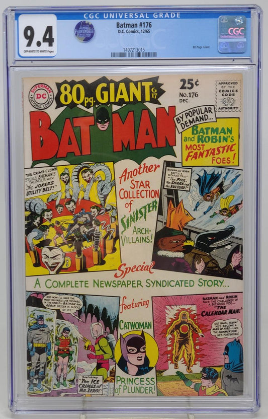 BATMAN #176 - DC 1965 - CGC 9.4 - ALFRED PENNYWORTH COLLECTION