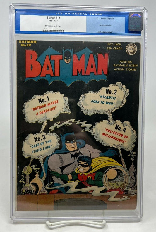 BATMAN #19 - DC COMICS 1943 - CGC 6.0 FN - JOKER APPEARANCE