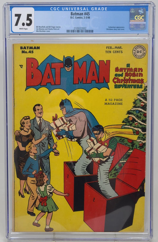 BATMAN #45 - DC 1948 - CGC 7.5 - CHRISTMAS ISSUE