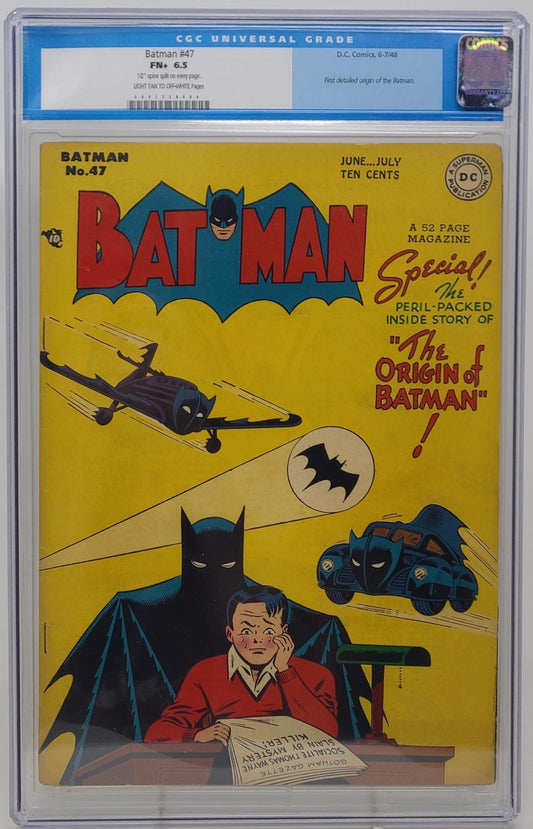 BATMAN #47 - DC 1948 - CGC 6.5 - ORIGIN OF BATMAN