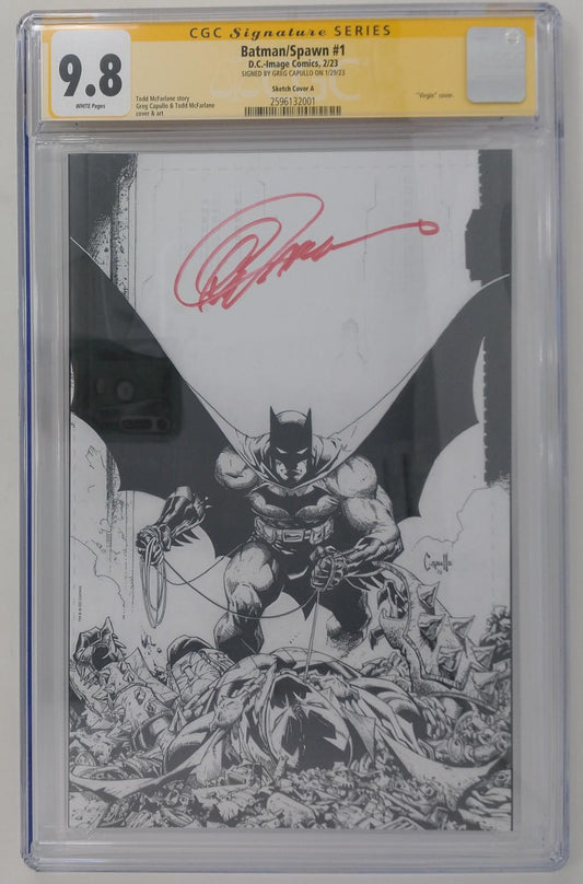 BATMAN SPAWN #1 SKETCH CVR A - CGC 9.8 NM/MT - DC IMAGE 2023 - SIGNED BY GREG CAPULLO