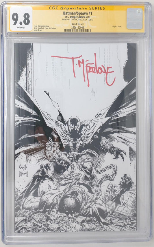 BATMAN SPAWN #1 SKETCH VAR B - CGC 9.8 NM/MT - DC IMAGE 2023 - SIGNED BY TODD MCFARLANE