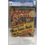 FLASH COMICS WHEATIES PROMOTIONAL ASHCAN - DC 1946 - CGC 5.0 - RARE GOLDEN AGE