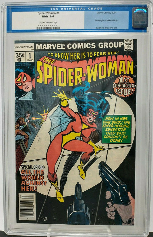 SPIDER-WOMAN #1 - CGC 9.6 NM - MARVEL 1978 - 1ST SPIDER WOMAN TITLE AND ORIGIN