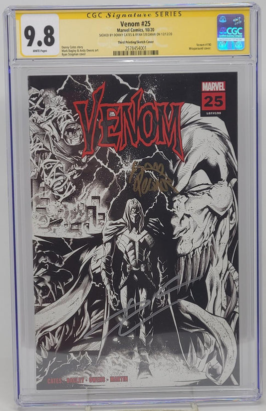 VENOM #25 3RD PRINT - MARVEL 2020 - CGC 9.8 - CATES AND STEGMAN SIGNED