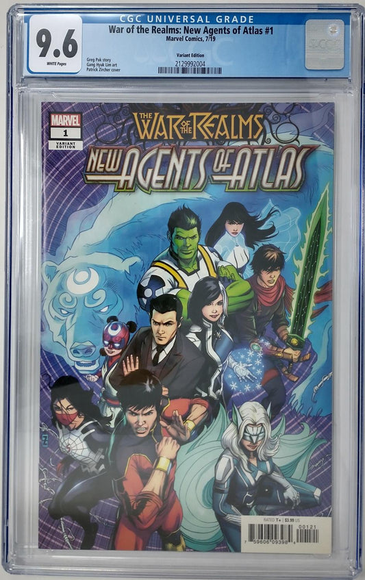 WAR OF THE REALMS NEW AGENTS OF ATLAS #1 - MARVEL 2019 - CGC 9.6