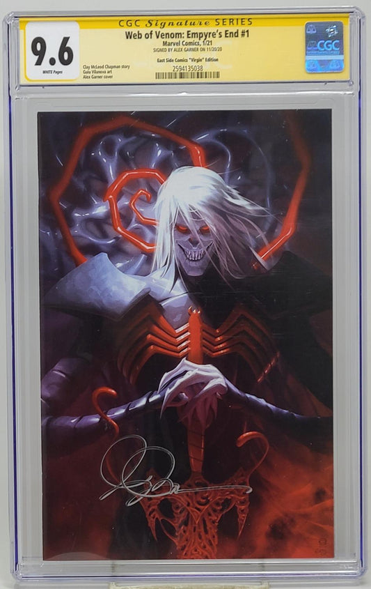 WEB OF VENOM EMPYRES END #1 - MARVEL 2021 - CGC 9.6 - ALEX GARNER SIGNED