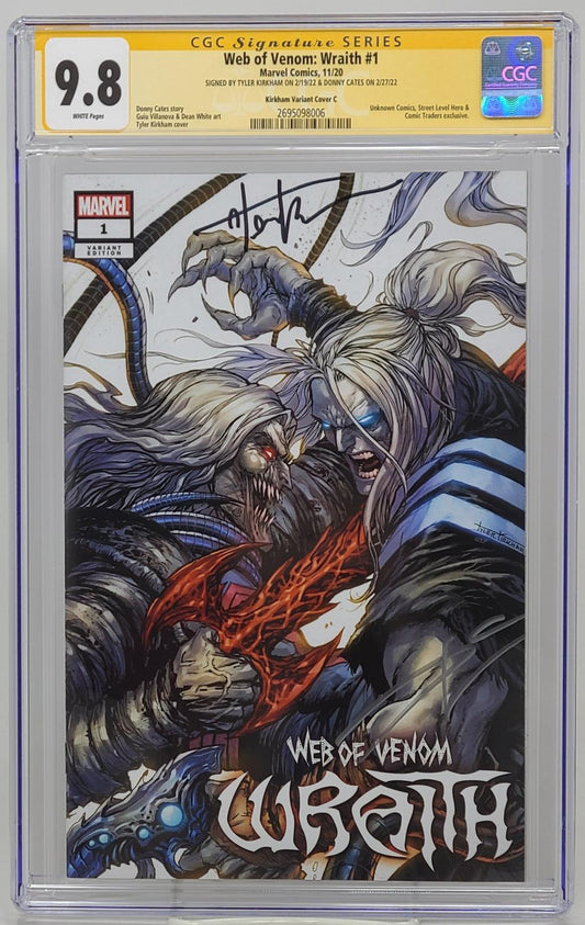 WEB OF VENOM WRAITH #1 - MARVEL 2020 - CGC 9.8 - CATES KIRKHAM SIGNED