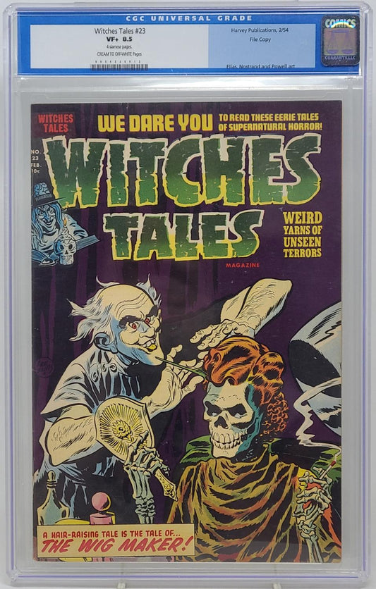 WITCHES TALES #23 - HARVEY 1954 - CGC 8.5 - PRE-CODE HORROR