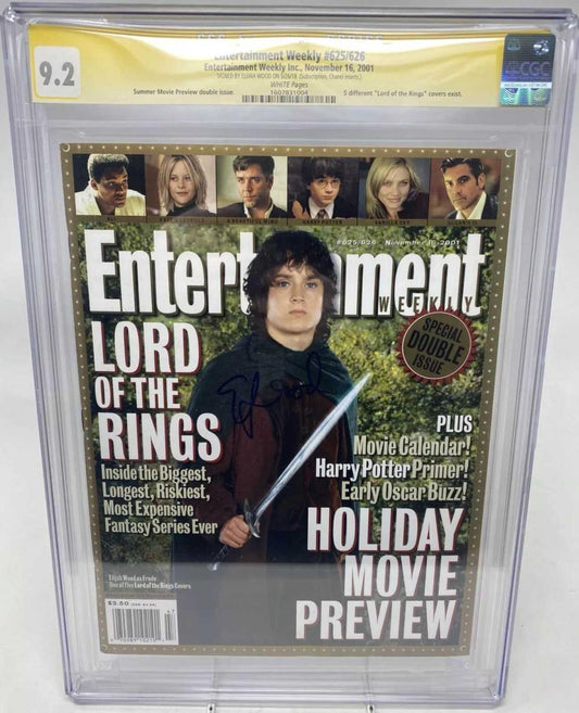 ENTERTAINMENT WEEKLY #625 - ENTERTAINEMTN WEEKLY INC. 2001 - CGCS 9.2 - ELIJAH WOOD SIGNED