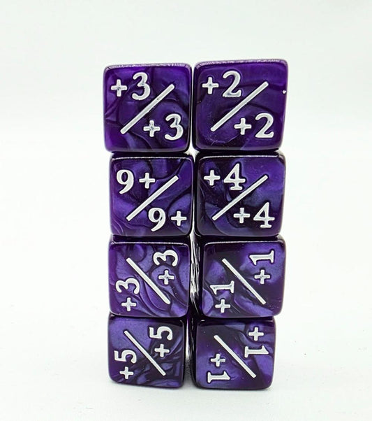 MTG Counters: +1/+1 Pearl Purple White 12