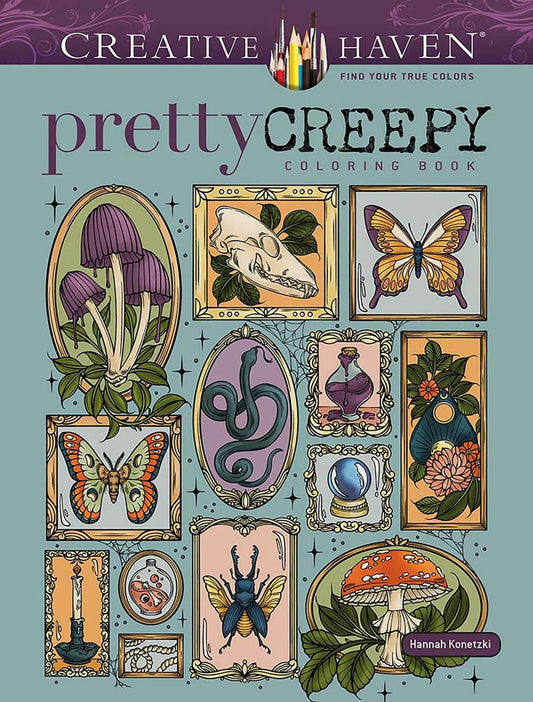 CREATIVE HAVEN PRETTY CREEPY COLORING BOOK