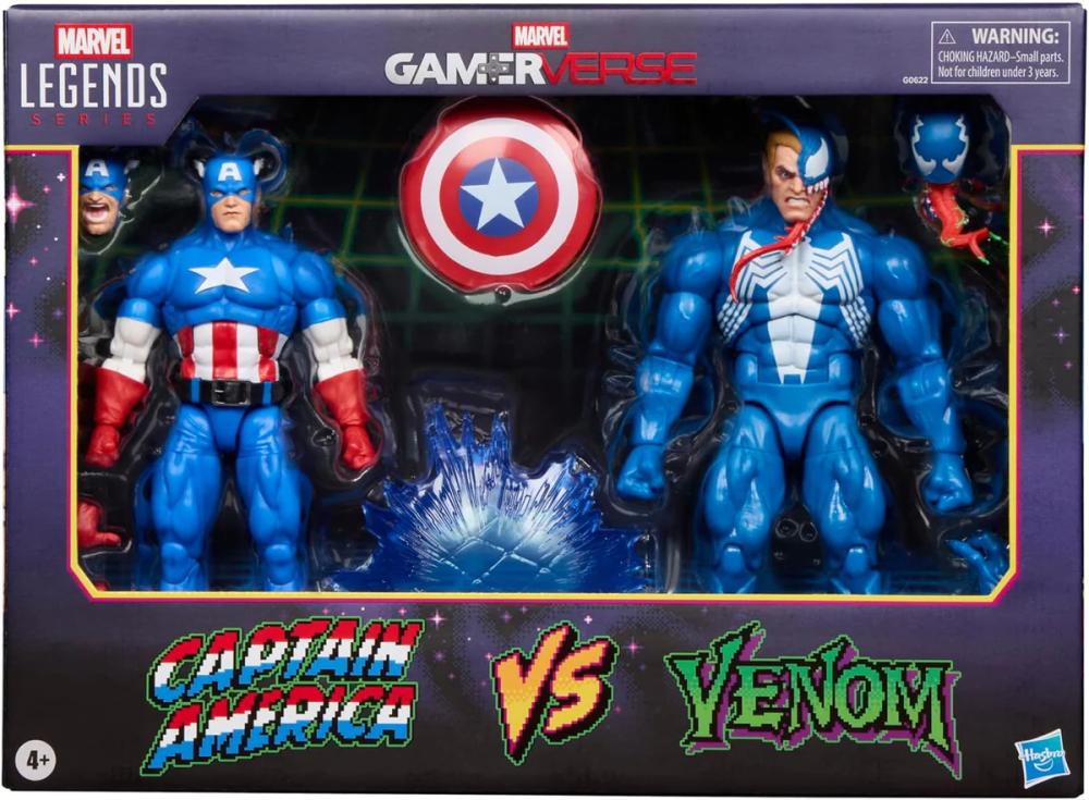 MARVEL LEGENDS NEW 2 PACK CAPTAIN AMERICA VS VENOM GAMERVERSE AF