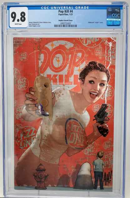 POP KILL #4 - PAPERFILMS 2021 - CGC 9.8 - EMBOSSED VIRGIN CVR CONSIGNMENT