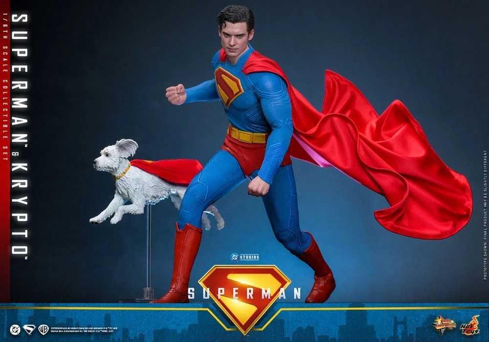HOT TOYS DC SUPERMAN 2025 SUPERMAN AND KRYPTO MMS 812 AF