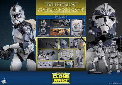 HOT TOYS SW 104TH BATTALION WOLFPACK CLONE TROOPER DX TMS 143 AF