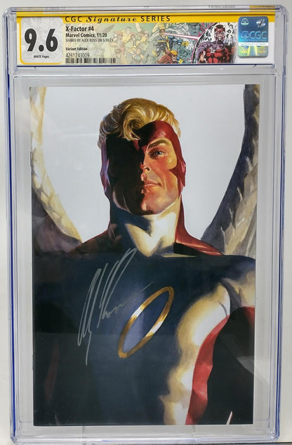 X-FACTOR #4 - MARVEL 2020 - CGC NM+ 9.6 - SIGNED ALEX ROSS ANGLE TIMELESS VARIANT