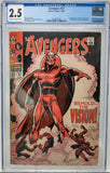 AVENGERS #57 - MARVEL 1968 - CGC 2.5 - 1ST APPEARANCE OF VISION & 2ND ULTRON