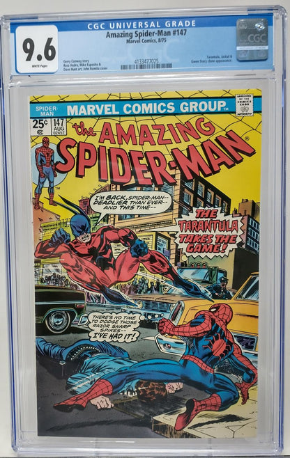 AMAZING SPIDER-MAN #147 - MARVEL 1975 - CGC 9.6 - GEWN STACY CLONE APPEARANCE