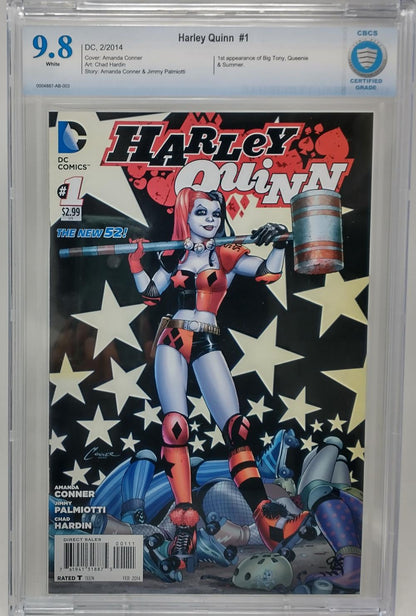 HARLEY QUINN #1 - DC 2014 - CBCS 9.8 NM/MT - 1ST BIG TONY, QUEENIE & SUMMER APPEARANCE