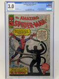 AMAZING SPIDER-MAN #3 - MARVEL 1963 - CGC 3.0 GD/VG - 1ST DOC OCTOPUS APPEARANCE