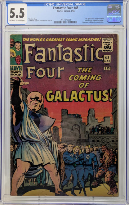 FANTASTIC FOUR #48 - MARVEL 1966 - CGC 5.5 FN- - 1ST SILVER SURFER & GALACTUS
