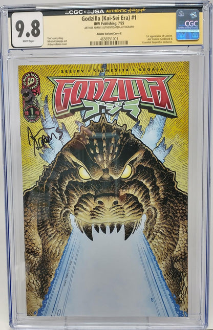 GODZILLA KAI-SEI ERA #1 - IDW 2025 - CGC 9.8 - SIGNED ARTHUR ADAMS VARIANT E