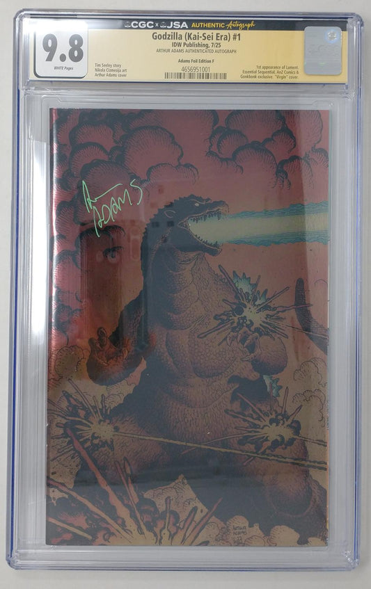 GODZILLA KAI-SEI ERA #1 - IDW 2025 - CGC 9.8 - SIGNED ARTHUR ADAMS VARIANT F